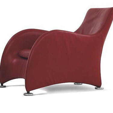 Vintage Leather Montis Lounge Chair by Gerard van den Berg Dutch Danish Modern Contemporary Loge Iconic Design Ottoman Ox Blood 