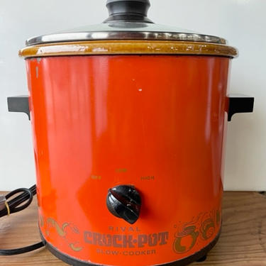Electric Orange 1970s Crock Pot