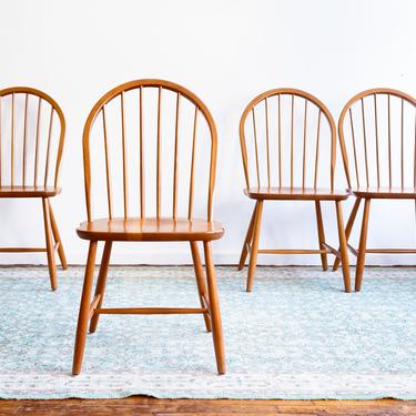 Vintage MCM Erik Ole Jorgensen Danish teak dining room chairs by Tarm Stole Møbelfabrik - Set of 4 +1 