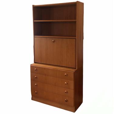 Free Shipping Within Continental US - Vintage Danish Modern Book Shelf Dresser Cabinet Storage 