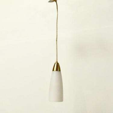 1950s Cased Frosted Glass Pendant