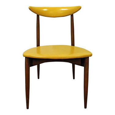 Mid-Century Desk Chair Danish Modern Seymour James Wiener Curved Back Stiletto Side Chair 