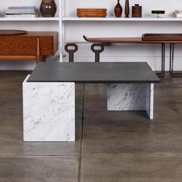 Carrara Marble &amp; Slate Coffee Table