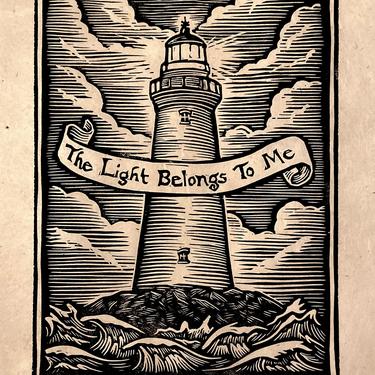 The Lighthouse Block Print 