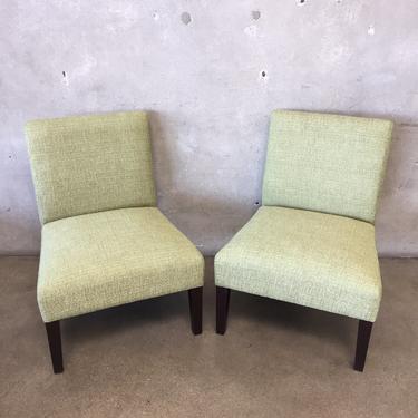 Pair of Contemporary Arm Less Occasional Chairs