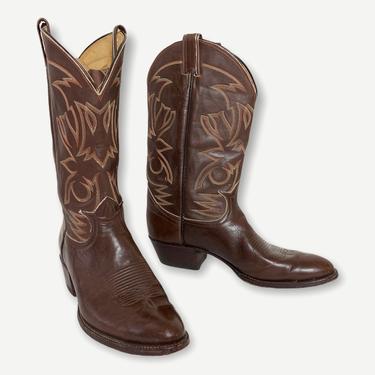 Vintage TONY LAMA Black Label Cowboy Boots ~ 12 B ~ Western / Rockabilly ~ 