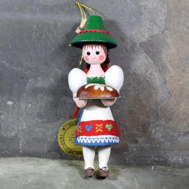 Austria Stollen Christmas Ornament - Classic, German Wooden Christmas Ornament - Girl Serving Stollen | FREE SHIPPING 