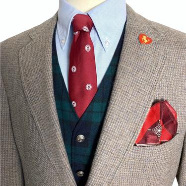Vintage NORDSTROM Wool TWEED Blazer ~ 42 R ~ Donegal ~ jacket / sport coat ~ Preppy / Trad / Ivy Style 