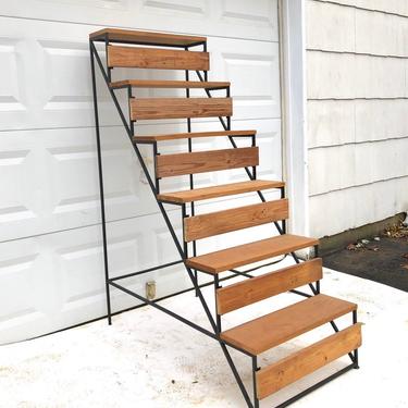 Large Modern Staircase Shelf or Plant Stand 