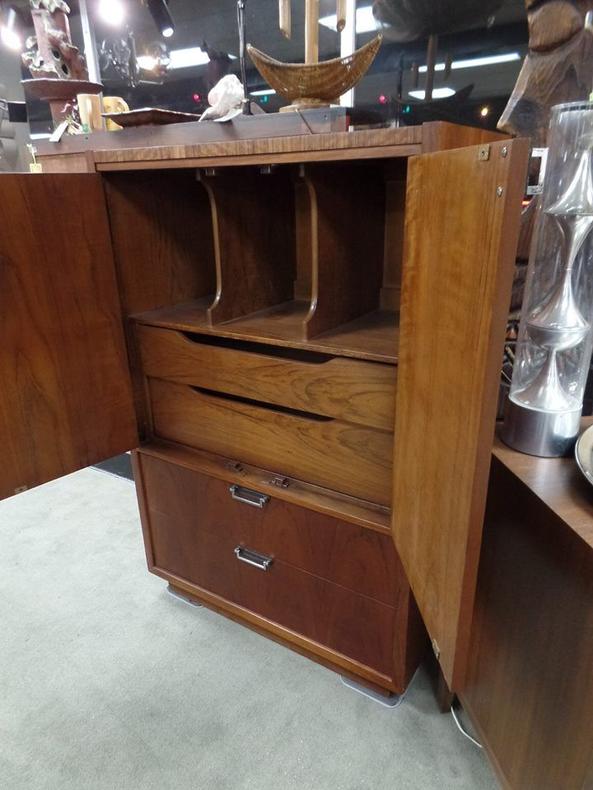 Mid-Century Modern Walnut and rosewood Armoire