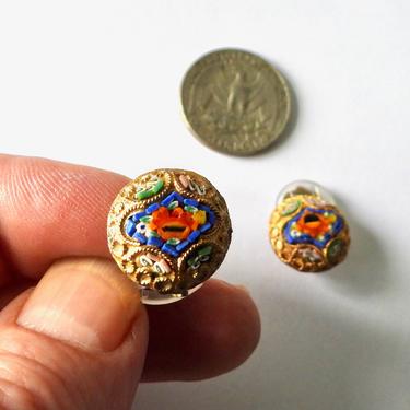 Antique Micro Mosaic Earrings 