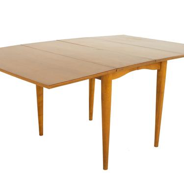 Conant Ball Mid Century Drop Leaf Maple Dining Table With 2 Leaves - mcm 
