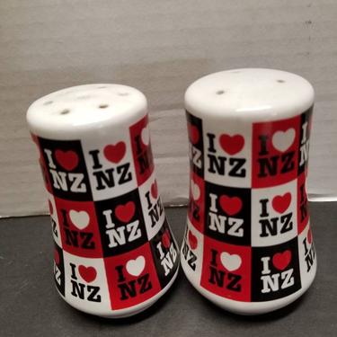 I Love New Zealand Salt and Pepper Shakers 