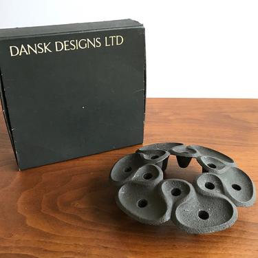 Dansk Cast Iron Clover Tiny Taper Candle Holder by Jens Quistgaard * Mid Century Modern Decor 