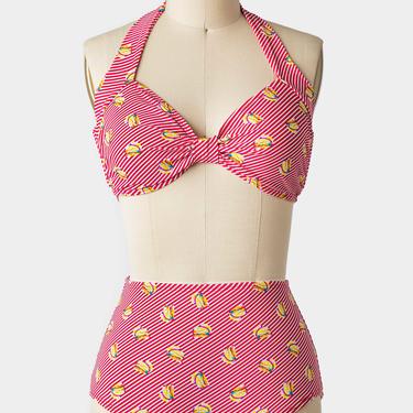 Bettie Page 1960s Style Bunch-a-Bunch Two Piece Swimsuit