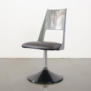 Daystrom Smoked Lucite Swivel Chair