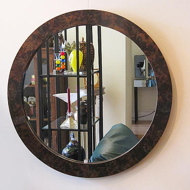 t32 large round midcentury mirror