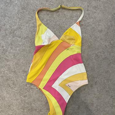 Pucci Pink Swirl One Piece Swimsuit
