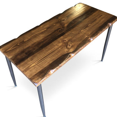 UMBUZÖ Modern Desk - Reclaimed Wood Desk - Live Edge Desk - Walnut Desk 