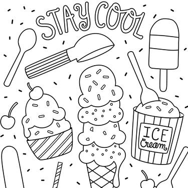 Stay Cool Coloring Page