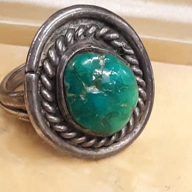 Navajo turquoise silver ring 