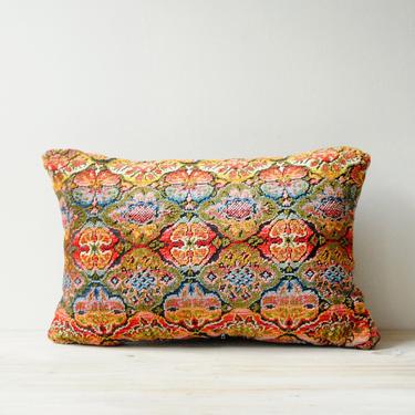 Vintage Throw Pillow, Pink and Red Throw Pillow, Colorful Throw Pillow 