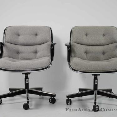 Pair of George Pollock for Knoll Executive Chairs
