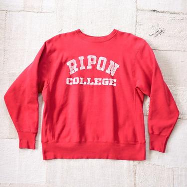 Vintage Red Champion Reverse weave Sweatshirt | Ripon College | Made in USA | 