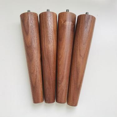 MID CENTURY MODERN 8&amp;quot; Solid Walnut Set of 4 Handmade Tapered Furniture Legs/Feet (Los Angeles) 