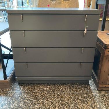 Gray painted mid century bachelors chest. 32.25” x 18” x 31.25”