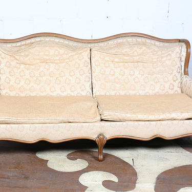 Vintage Sofa with Wingback Lines