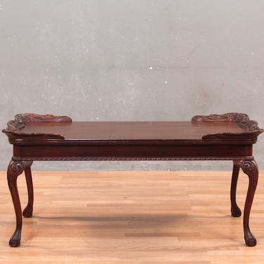 Ornate Carved Mahogany Coffee Table
