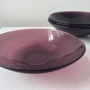 Amethyst Purple Glass Bowls Set of Four 