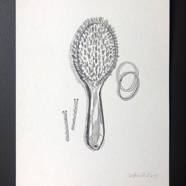 Hairbrush Original Drawing