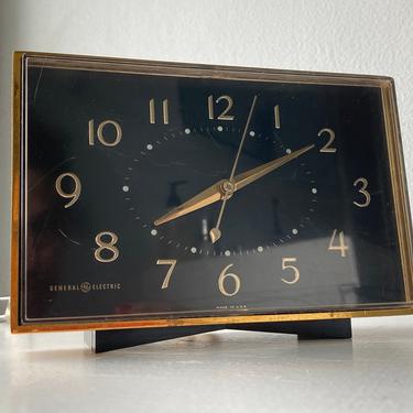 General Electric Brushed Gold Electric Clock 