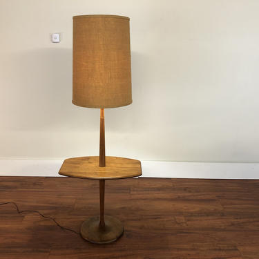 Mid Century Floor Lamp with Table 