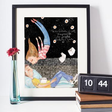 Valentines print | Couples gift | Cubicle decor | Love goals 