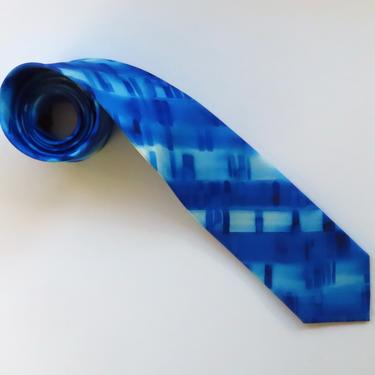 Blue Gel Electrophoresis Silk Tie - Science Necktie - Genetics DNA Tie 