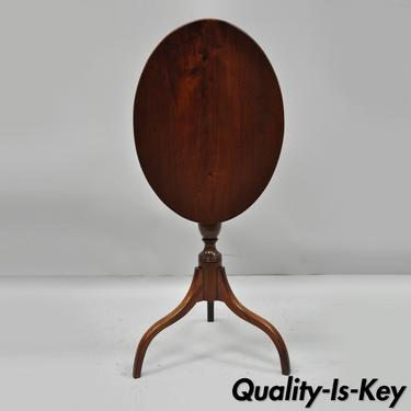 Antique Mahogany Georgian Style Oval Tilt Top Tea Table