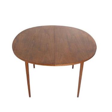 Kipp Stewart Walnut Round Oval Dining Table for Drexel, Mid Century Dining Table, MCM Oval Dining Table 