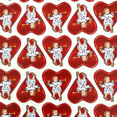vintage decals red heart water transfer - large sheet 42 hearts - NOS Royal 3057D 