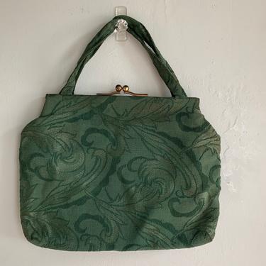 Emerald Green Henry Seligman NY Knitting Bag Vintage 1940s 