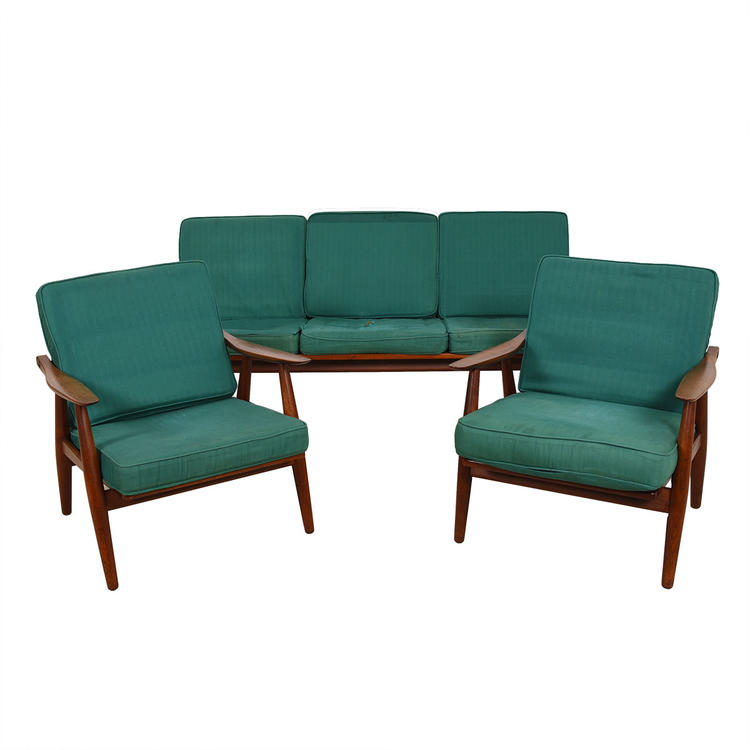 Mid-Century Danish Modern Teak Sofa & Chair Set