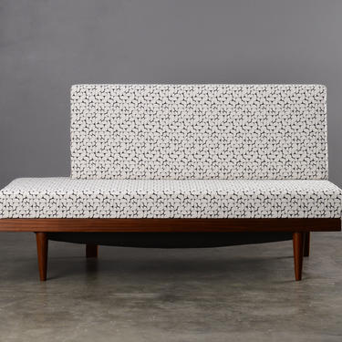 Mid Century Scandinavian Daybed Armless Sofa by Svane REUPHOLSTERED 
