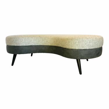Caracole Signature Modern Day Dream Believer Upholstered Kidney Bench