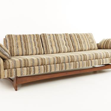 Flexsteel Adrian Pearsall Style Mid Century Walnut Gondola Sofa - mcm 