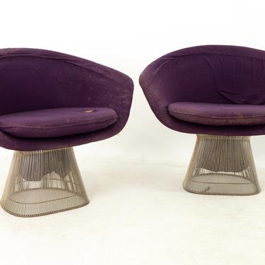 Warren Platner for Knoll Mid Century Lounge Chairs - Pair 