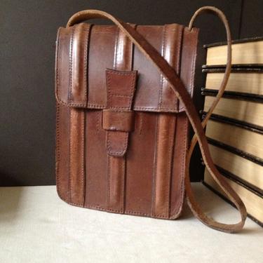 Handcrafted Leather Saddle Bag Handbag Artisan Woody Brown 