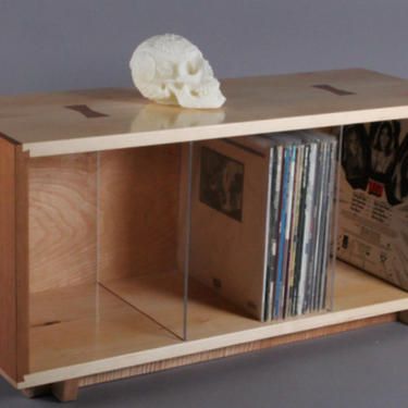 Custom Record Vinyl Storage Storage Cabinet Bin Bookcase Cherry Maple 