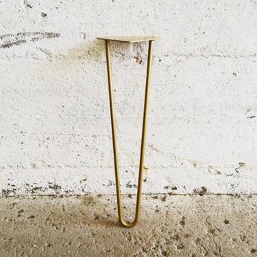 Set of 4 (27'' to 29'') Golden Brass Hairpin Legs | Gold Color Powder coated Dinning Table or Desk Legs 27'' 28'' 29'' Inch 